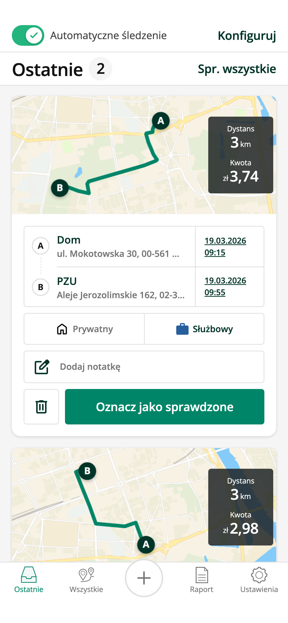 Ostatnie przejazdy
